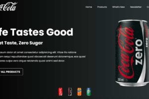 Coca Cola Landing Page Concept