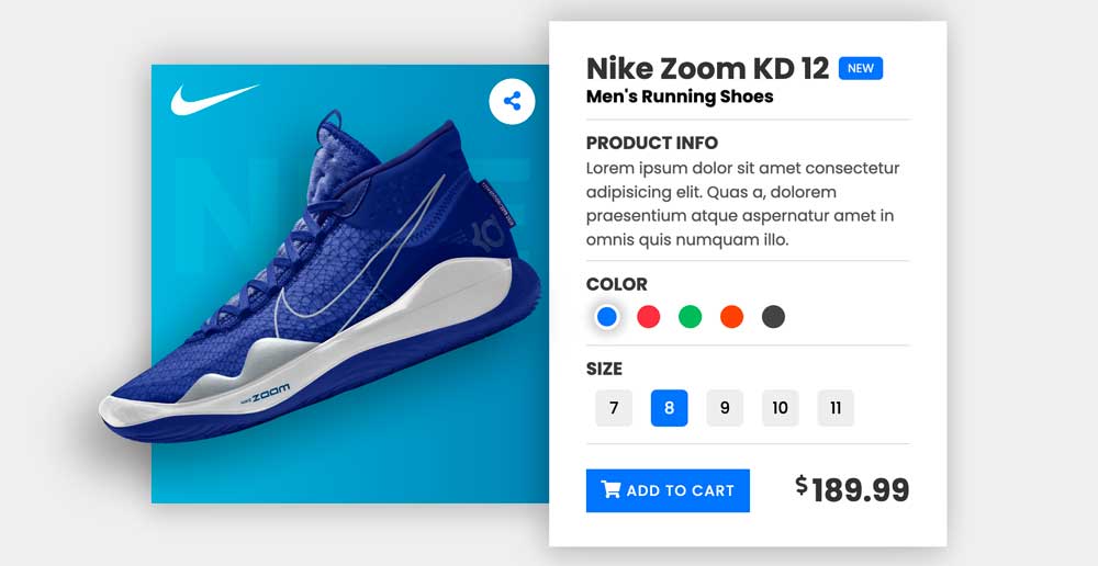 Nike Product Page Concept
